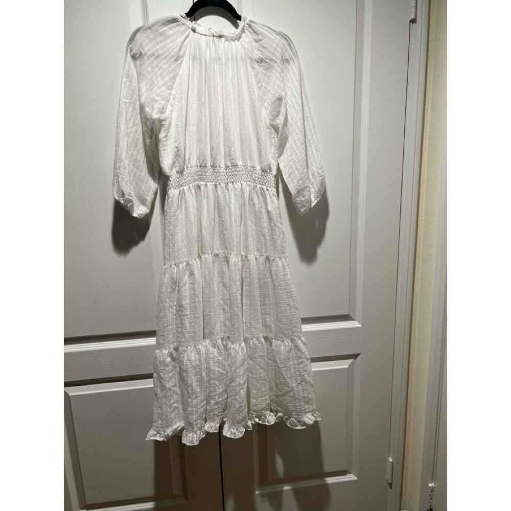 Moon River Textured Tiered Midi Dress size xs summer vacation bridal shower dres - Picture 5 of 6